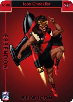 2023 AFLW TeamCoach - AFLW Icon #IC5 Essendon Front